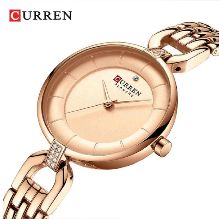 CURREN Original Brand Stainless Steel Band Wrist Watch For Women With Brand (Box & Bag)-9058