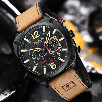 Curren 8398 Men Leather