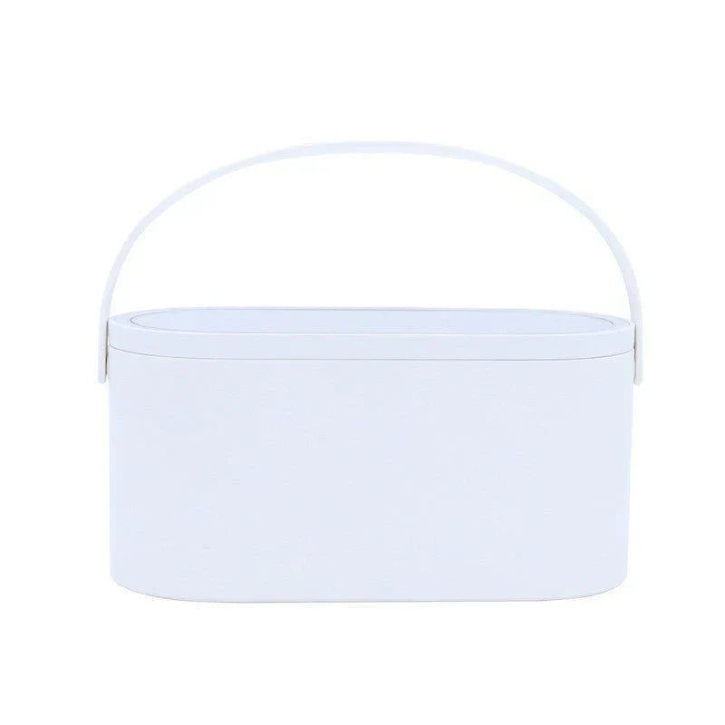 Portable LED Light Storage Box Beauty And Makeup Mirror